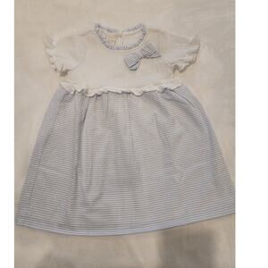 First Impressions Girls Seersucker/Knit Dress Sz 3T